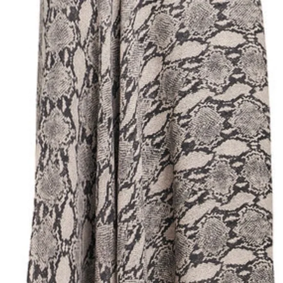 A.L.C. Lev Silk Snake Print Asymmetrical Hem Midi Skirt Size 0 - Picture 3 of 11
